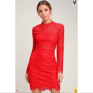 Appetite For Seduction Red Lace Dress - Lulu’s